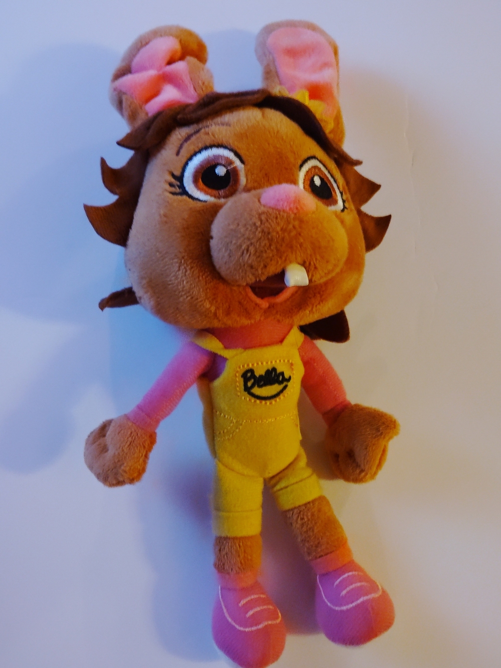 bella Brown Bunny Plush with Pink & Yellow Outfit
